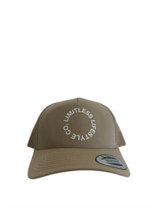Limitless "Circle Logo" Trucker Hat (Beige)