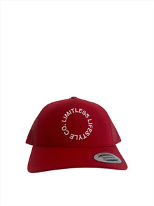 Limitless "Circle Logo" Trucker Hat (Red)