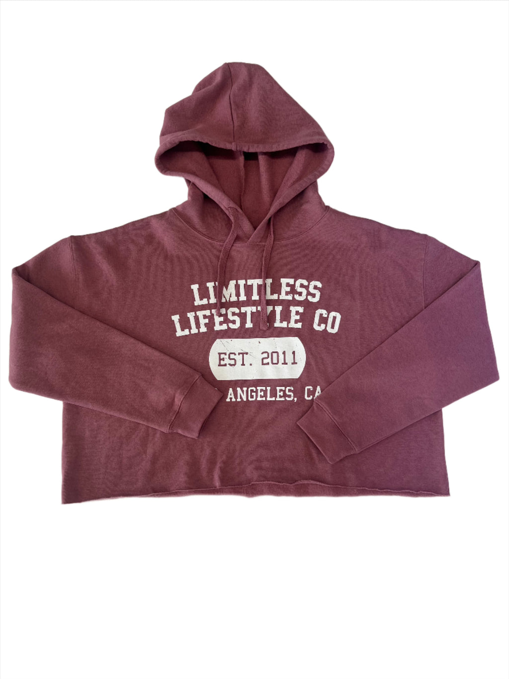 Limitless "Property" Womens Cropped Hoodie (Pink)